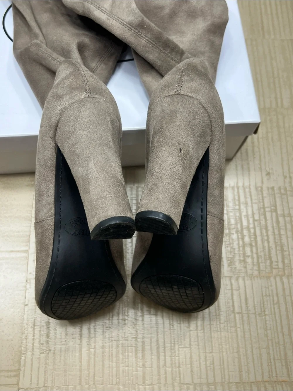 Steve Madden  Faux-Suede Over The Knee Heeled Gemmmaa Boots
